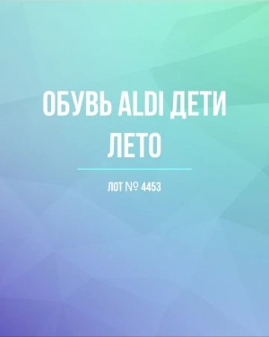 Купить Обувь ALDI дети лето#10 кг, ЛОТ №4453 оптом в Кирове и Кировской области