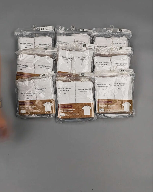 Фотография  376 - Футболка белая муж Корея 085#5 кг оптом в Кирове и Кировской области