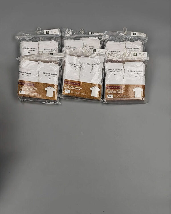 Фотография  629 - Футболка белая муж Корея 085#5 кг оптом в Кирове и Кировской области